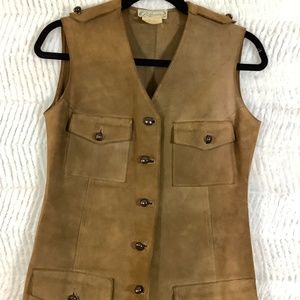 Vintage Made in California Brown Cowhide Dress
